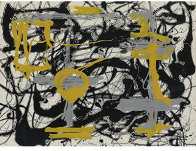 A picture of a Jackson Pollock painting.